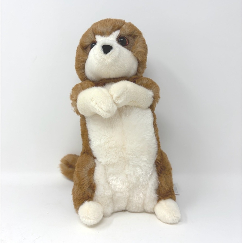 Douglas Meerkat Plush Stuffed Animal Standing Brown Cream 10 inch